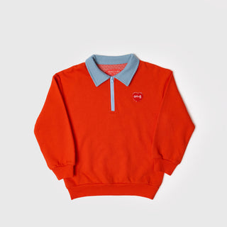 TWO TONE POLO LOVES YOU SWEATSHIRT - jasper red - RED - Image 1