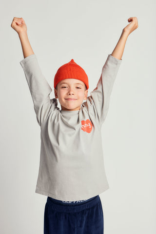 BASIC HEAVY WEIGHT PIXEL HEART GRAFIC T-SHIRT - neutral gray - GRY - Image 3