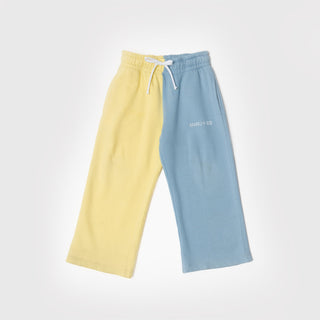 TWO TONE STRAIGHT LEG SWEATPANTS - salvia blue - BLU - Image 4