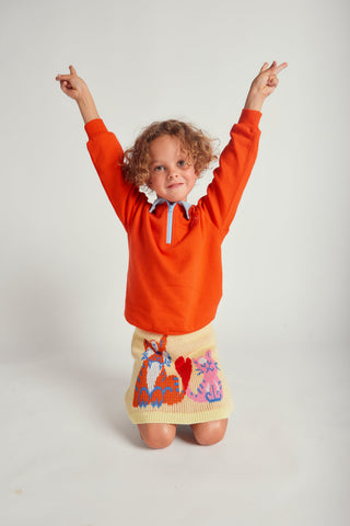 TWO TONE POLO LOVES YOU SWEATSHIRT - jasper red - RED - Image 7