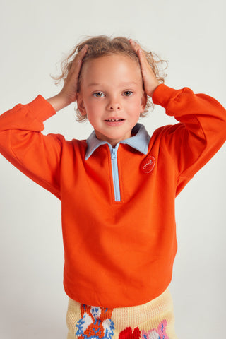 TWO TONE POLO LOVES YOU SWEATSHIRT - jasper red - RED - Image 8