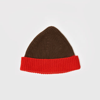 TWO TONE KNITTED CAP - bison - BRN - Image 1