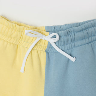 TWO TONE STRAIGHT LEG SWEATPANTS - salvia blue - BLU - Image 5