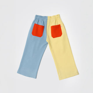 TWO TONE STRAIGHT LEG SWEATPANTS - salvia blue - BLU - Image 7