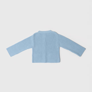 CARDIGAN WITH CONTRAST COLOR POCKETS - arctic ice - BLU - Image 7